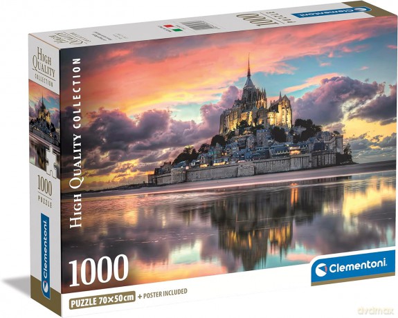 CLEMENTONI 1000 el. Compact Le Magnifique Mont Saint-Miche [PUZZLE]