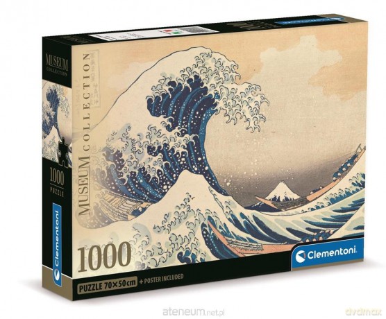 CLEMENTONI 1000 el. Compact Museum Hokusai: La Grande Onda [PUZZLE]