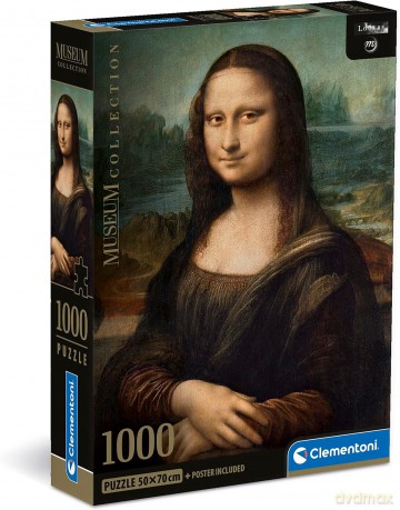 CLEMENTONI 1000 el. Compact Museum Leonardo - Gioconda [PUZZLE]
