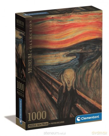 CLEMENTONI 1000 el. Compact Museum L'Urlo Di Munch [PUZZLE]