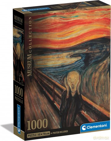 CLEMENTONI 1000 el. Compact Museum L'Urlo Di Munch [PUZZLE]