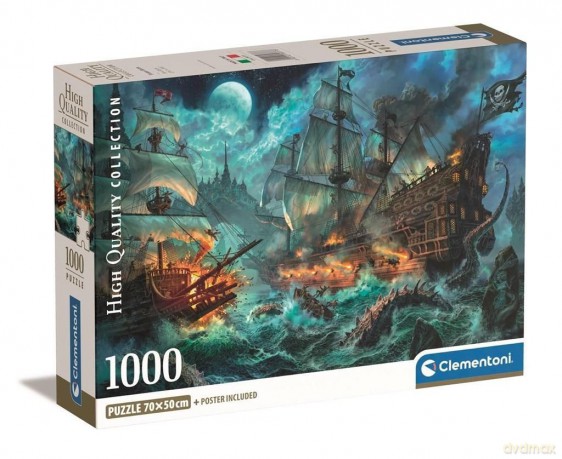 CLEMENTONI 1000 el. Compact Pirates Battle [PUZZLE]