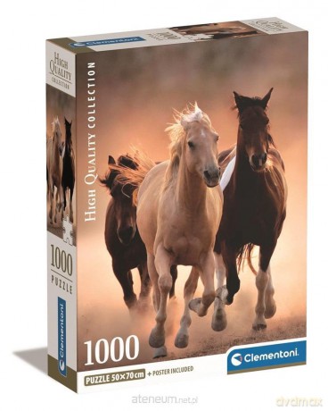 CLEMENTONI 1000 el. Compact Running Horses [PUZZLE]