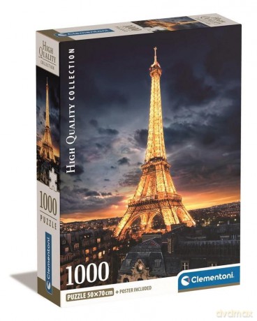 CLEMENTONI 1000 el. Compact Wieża Eiffla [PUZZLE]