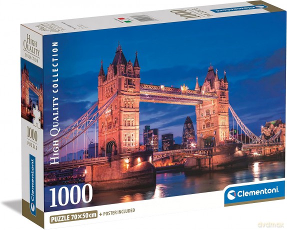 CLEMENTONI 1000 el. Compact Tower Bridge at night [PUZZLE]
