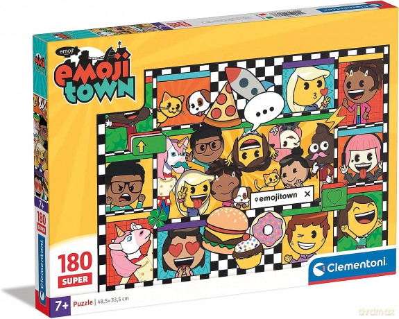CLEMENTONI 180 el. Super Kolor Emojii Town [PUZZLE]