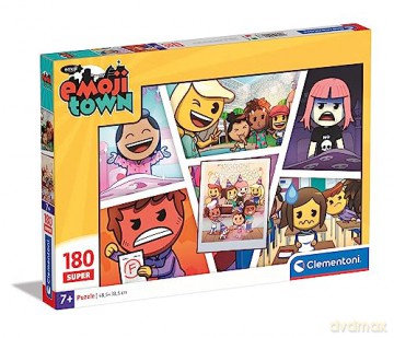 CLEMENTONI 180 el. Super Kolor Emojii Town [PUZZLE]
