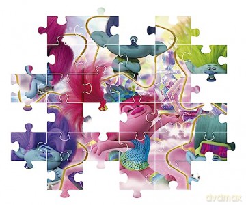 CLEMENTONI 180 el. Super Kolor Trolls 3 [PUZZLE]
