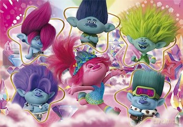 CLEMENTONI 180 el. Super Kolor Trolls 3 [PUZZLE]