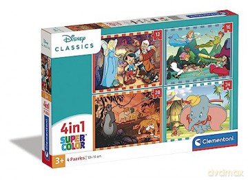 CLEMENTONI 4w1 Super Kolor Disney Classic [PUZZLE]