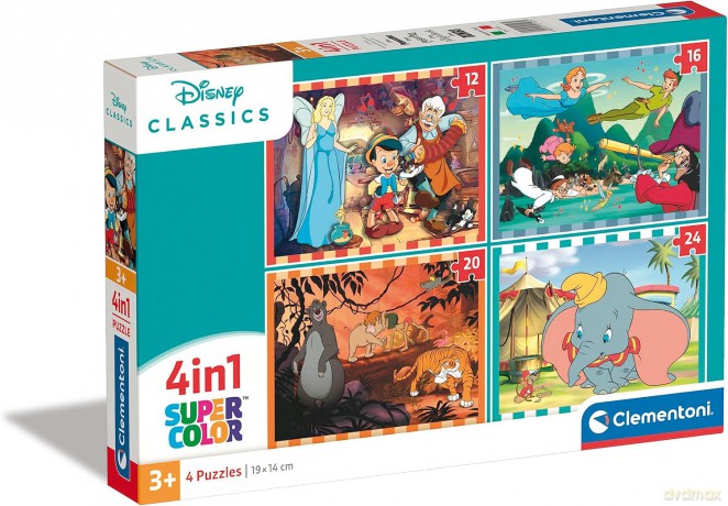 CLEMENTONI 4w1 Super Kolor Disney Classic [PUZZLE]