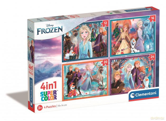 CLEMENTONI 4w1 Super Kolor Frozen [PUZZLE]