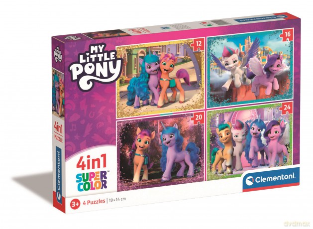 CLEMENTONI 4w1 Super Kolor My Little Pony [PUZZLE]