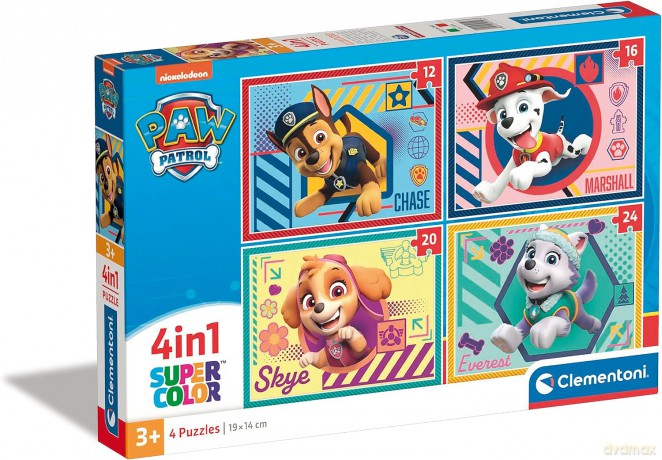 CLEMENTONI 4w1 Super Kolor Paw Patrol [PUZZLE]