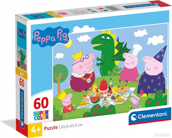 CLEMENTONI 60 el.Super Kolor Peppa Pig [PUZZLE]