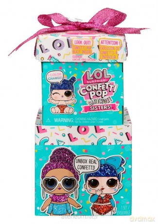 LOL Surprise Confetti Pop Birthday Sisters (9szt)