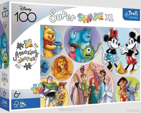 TREFL 160 el.Super Shape XL Kolorowy świat Disney [PUZZLE]