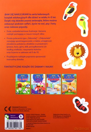 Baw się naklejkami Safari [KSIĄŻKA]