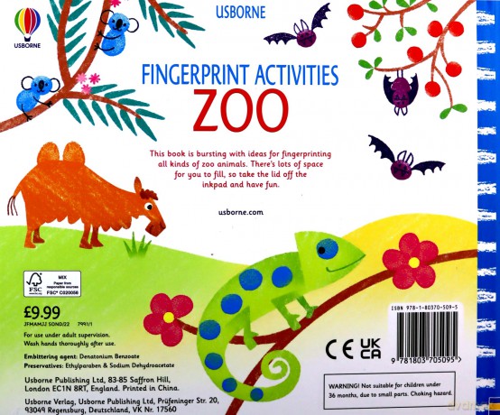 Fingerprint Activities Zoo [KSIĄŻKA]