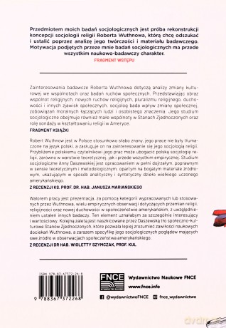 Koncepcja socjologii religii Roberta Wuthnowa - Anna Daszewska [KSIĄŻKA]