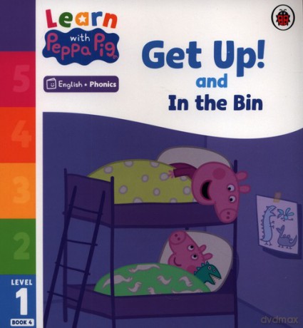 Learn with Peppa Phonics Level 1 Book 4 - Get Up! and In the Bin (Phonics Reader) [KSIĄŻKA]