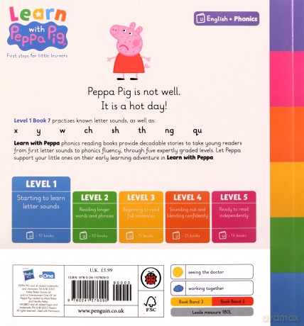 Learn with Peppa Phonics Level 1 Book 7 - Not Well and Fill it Up! [KSIĄŻKA]