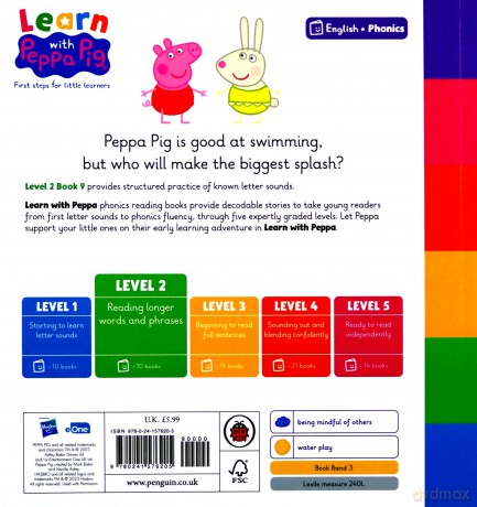 Learn with Peppa Phonics Level 2 Book 9 - Fun at the Pool [KSIĄŻKA]