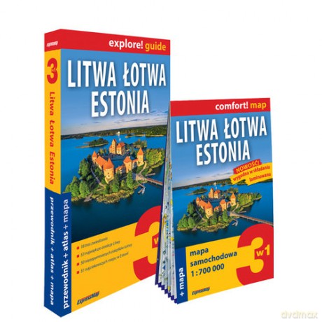 Litwa, Łotwa, Estonia 3w1: przewodnik + atlas + mapa - Byrtek Katarzyna, Jankowiak Mirosław [KSIĄŻKA]