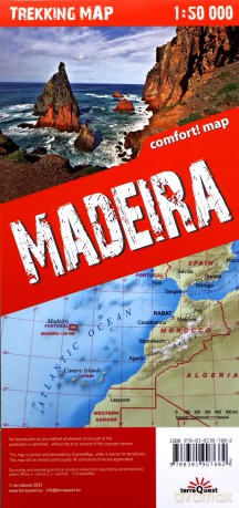 Madera (Madeira); laminowana mapa terkingowa 1:50 000