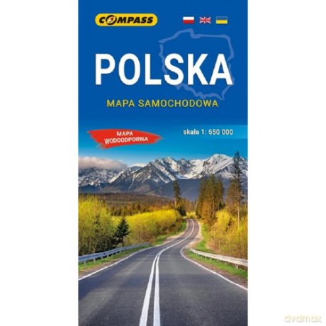 Polska Mapa samochodowa skala 1:650 000 [KSIĄŻKA]