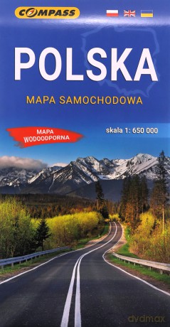 Polska Mapa samochodowa skala 1:650 000 [KSIĄŻKA]