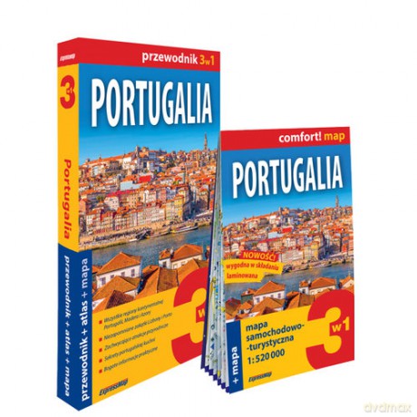 Portugalia 3w1: przewodnik + atlas + mapa - Janusz Andrasz [KSIĄŻKA]