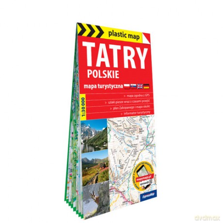 Tatry polskie foliowana mapa turystyczna 1:30 000