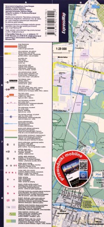 Warszawa laminowany plan miasta 1:29 000