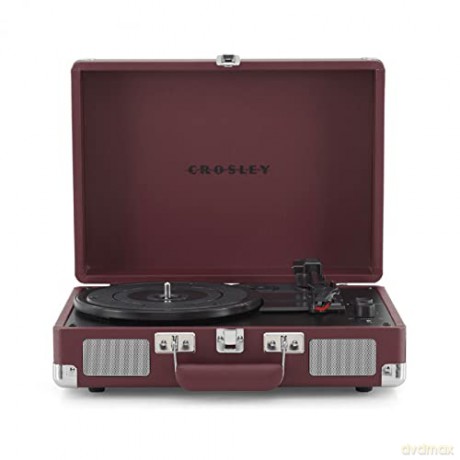 Crosley: Cruiser Plus Deluxe Portable Turntable (Burgundy)- Now With Bluetooth Out