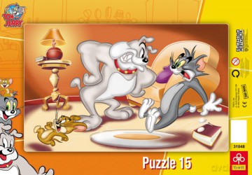TREFL 15 RAMKOWE Tom i Jerry - Straszny Spike 31048 [PUZZLE]