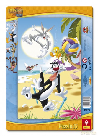 TREFL 15 RAMKOWE Looney Tunes - Siatkówka plażowa 31073 [PUZZLE]