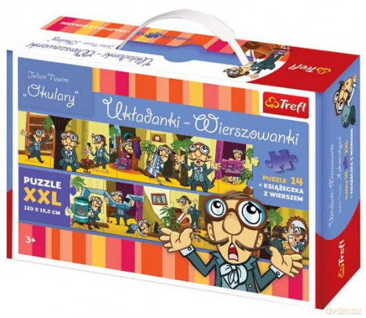 TREFL 14 KUFEREK Układanki - Wierszowanki - Okulary (Julian Tuwim) 36202 [PUZZLE]