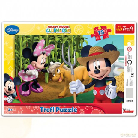 TREFL 15 RAMKOWE Klub Przyjaciół Myszki Miki - Na wsi (Disney) 31131 [PUZZLE]