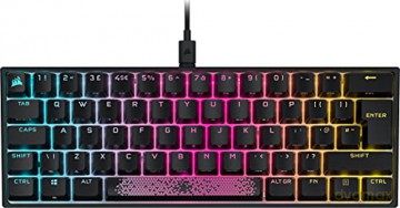 Corsair: K65 RGB Mini 60% Mechanical Gaming Keyboard - Cherry MX Red - Black