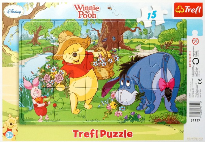 TREFL 15 Kubuś Puchatek - Zbieranie kwiatów (Disney) 31129 [PUZZLE]