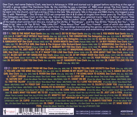 Dee Clark: Raindrops: The Singles & Albums Collection 1956-62 [2CD]