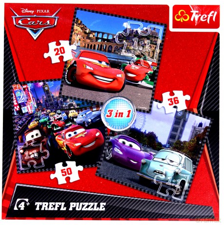 TREFL 20+36+50 el. MIX Auta 2 (Disney) 34105 el. [PUZZLE]