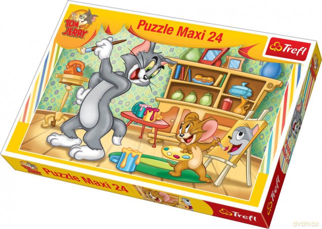 TREFL 24 MAXI Tom i Jerry - Portret Toma 14103 [PUZZLE]