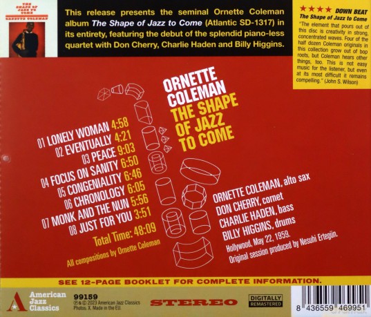 Ornette Coleman: The Shape Of Jazz To Come [CD]