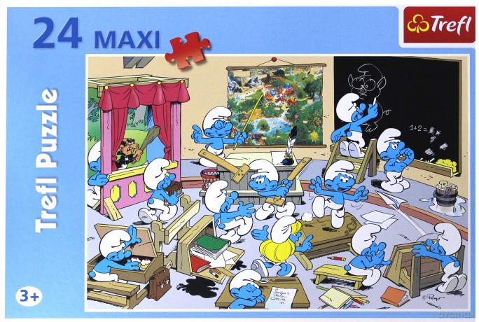 TREFL 24 MAXI Smerfy - W szkole 14132 [PUZZLE]