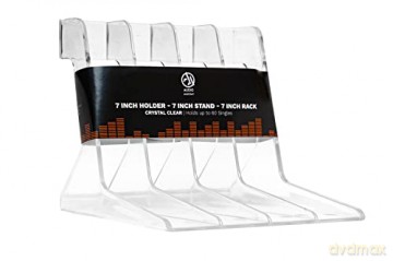 Audio Anatomy: Vinyl Stand- 7 Inch Single Rack (Shaped - Hips Plastic) Crystal Clear