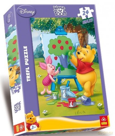 TREFL 24 MAXI Kubuś Puchatek - Malowanie Obrazu (Disney) 14116 [PUZZLE]