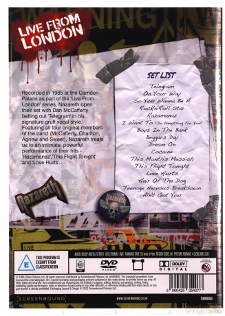 Nazareth: Live From London [DVD]