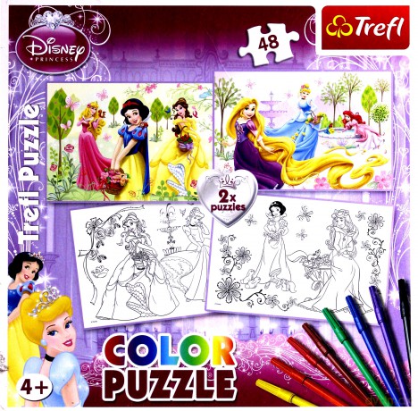 TREFL 2x48 COLOR Księżniczki 36503 [PUZZLE]